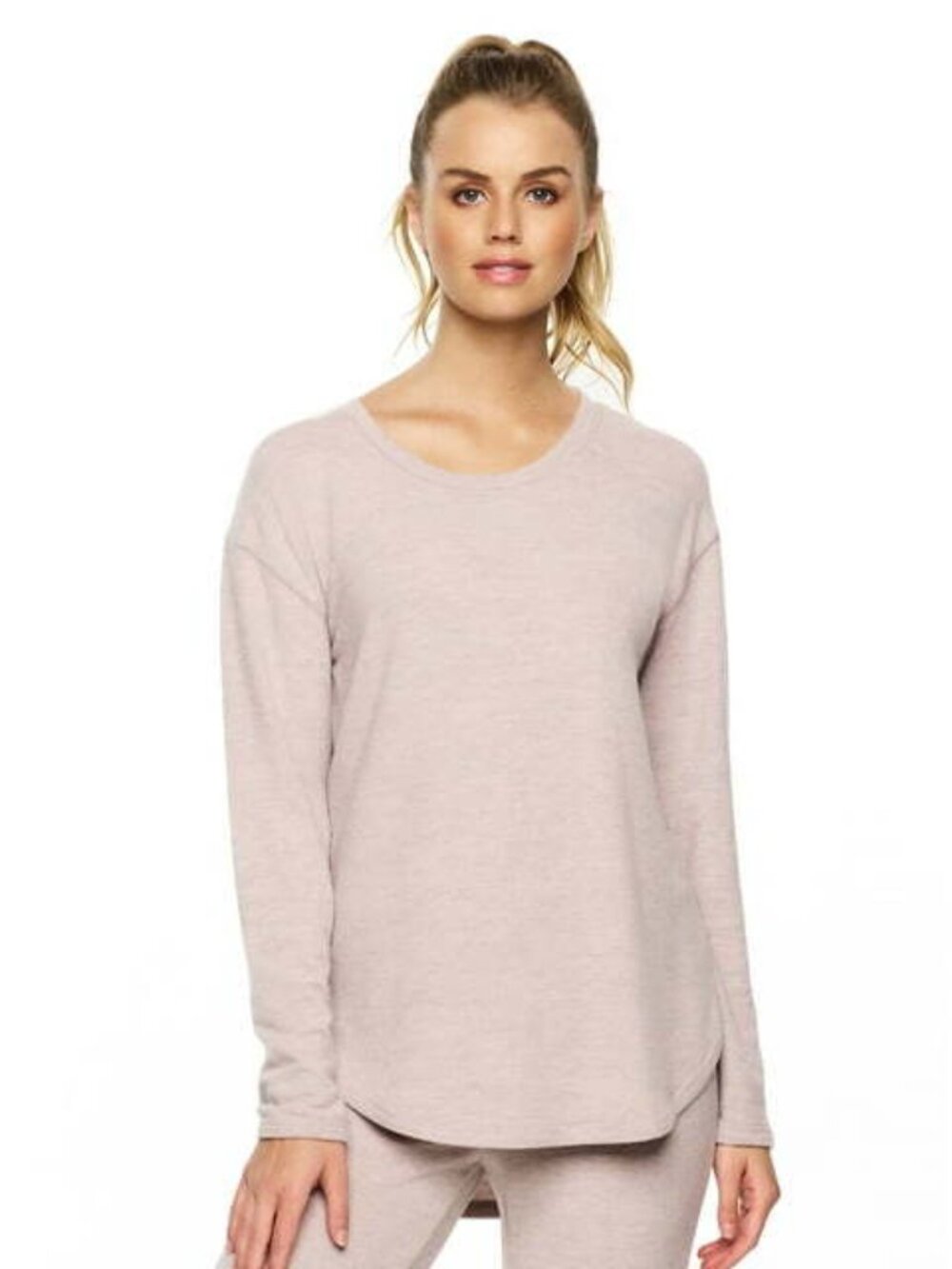 Felina Womens Victoria Long Sleeve Crew Neck Top